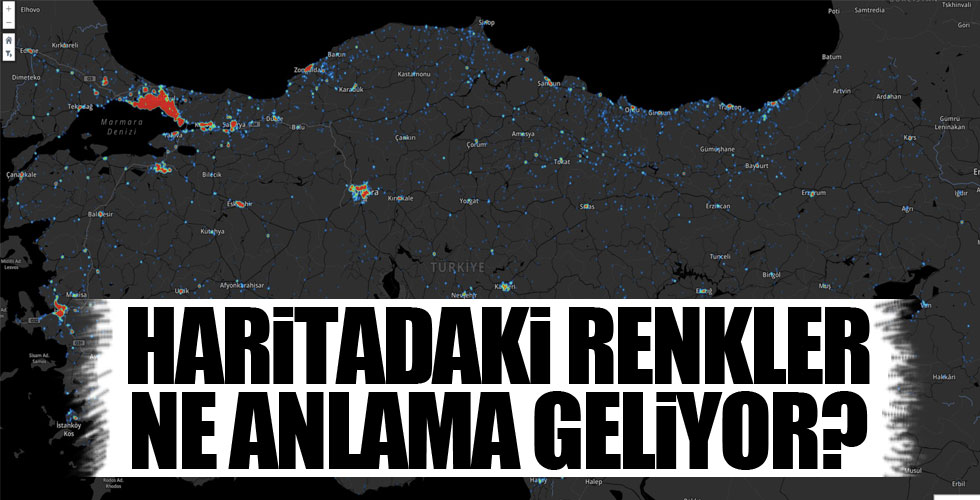 Haritadaki renkler ne anlama geliyor?