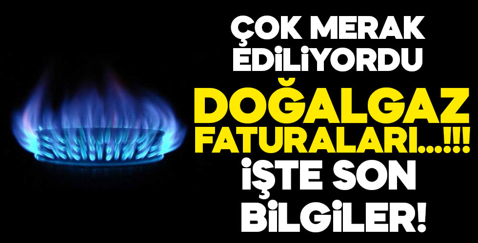 Çok merak ediliyordu! Doğalgaz faturaları...!!!