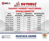 Samsun'da Tramvay Saatleri Değişti