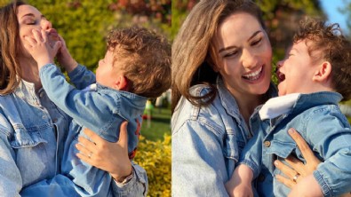 Fahriye Evcen'den oğlu Karan'la yeni paylaşım!
