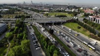 15 Temmuz Köprüsünde Yaşanan Trafik Yoğunluğu Havadan Görüntülendi