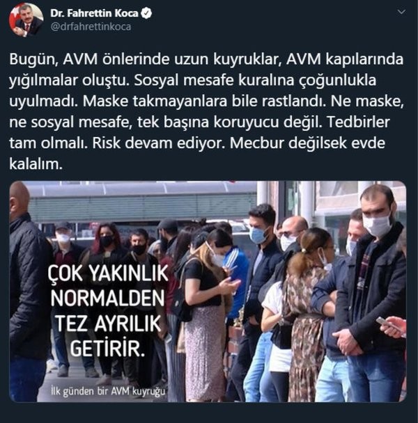 Bakan Koca uyarmıştı! AVM önlerinde yine aynı manzara...