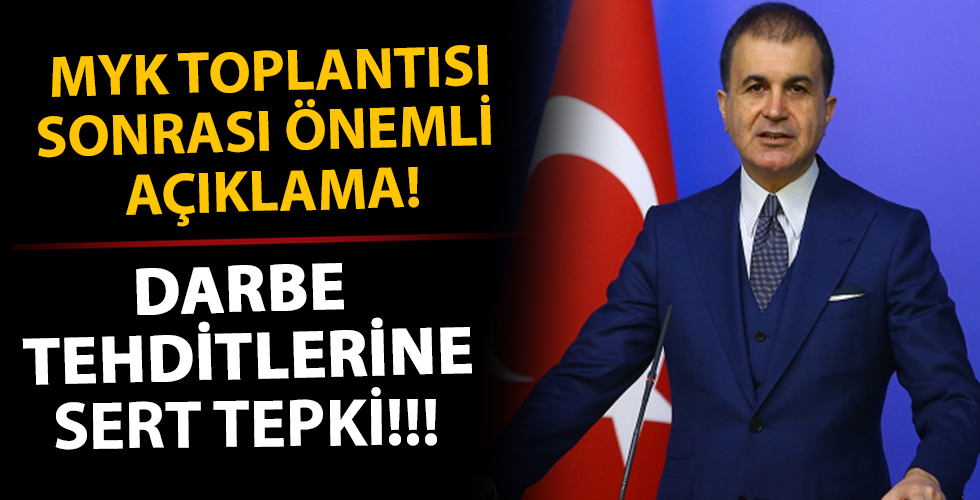 AK Parti MYK toplantısı sonrası önemli açıklamalar