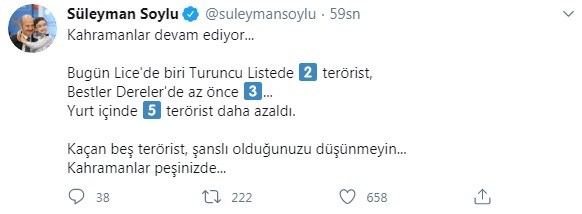Bakan Soylu: Kahramanlar peşinizde!