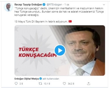 Cumhurbaşkanı Erdoğan'dan dikkat çeken paylaşım!