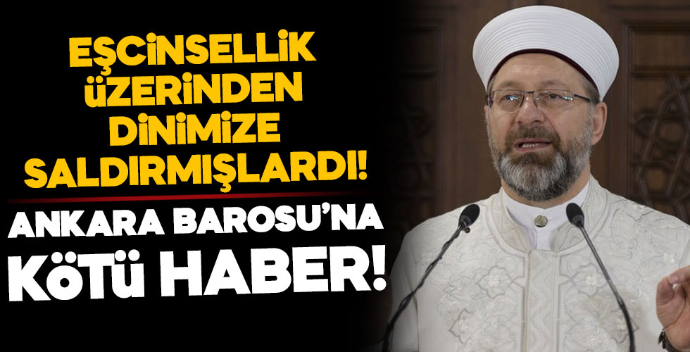 Diyanet İşleri Başkanı Ali Erbaş hakkında karar! Ankara Barosu'na kötü haber!