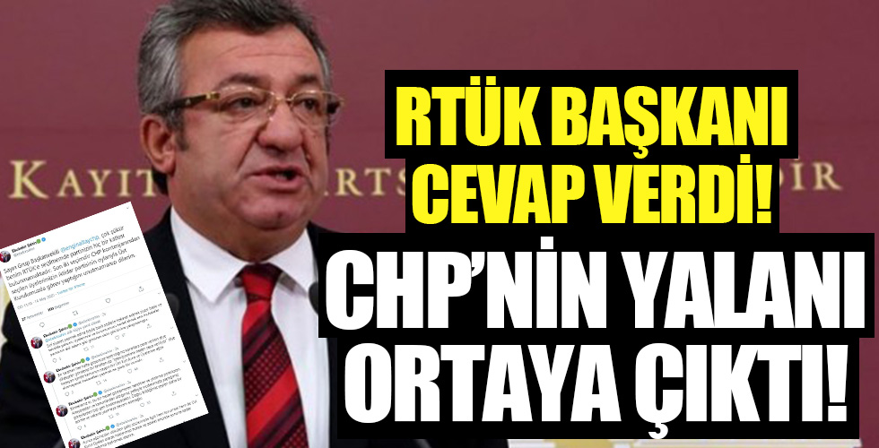 RTÜK Başkanı cevap verdi, CHP'li Engin Altay'ın yalanı ortaya çıktı