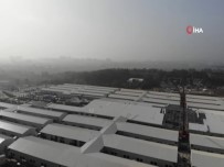 Sancaktepe'de Yapımı Devam Eden Pandemi Hastanesi Havadan Görüntülendi