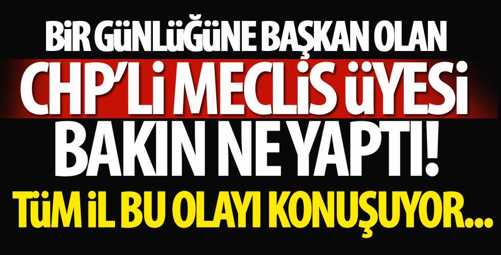 CHP'li meclis üyesi o fırsatı kaçırmadı!