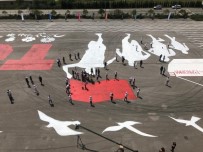 Tuzla'da Guinness'e Aday '19 Mayıs' Resmi Havadan Görüntülendi