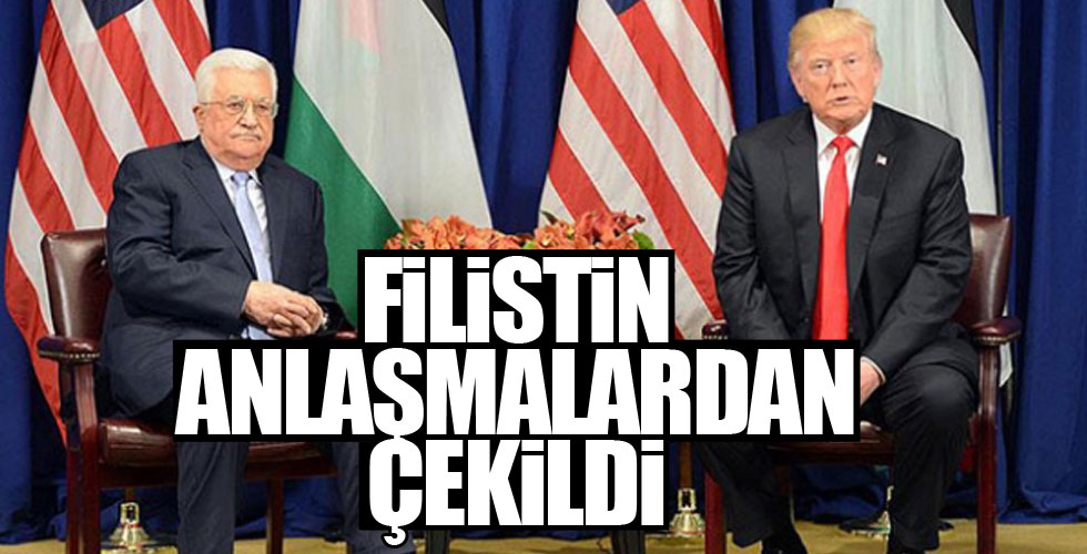 Filistin ABD ve İsrail'le yaptığı anlaşmalardan çekildi!