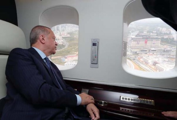 Cumhurbaşkanı Erdoğan havadan inceledi