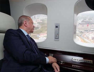 Cumhurbaşkanı Erdoğan havadan inceledi