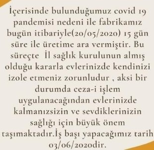 (ÖZEL) Tekstil Fabrikasında İşçiler Peş Peşe Rahatsızlanınca Fabrika Üretimi Durdurdu