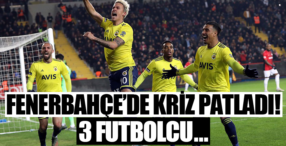 Fenerbahçe'de kriz patladı! 3 futbolcu...