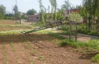 Kahramanmaraş'ta Fırtına, Ağaçları Devirip Elektrik Direklerini Büktü