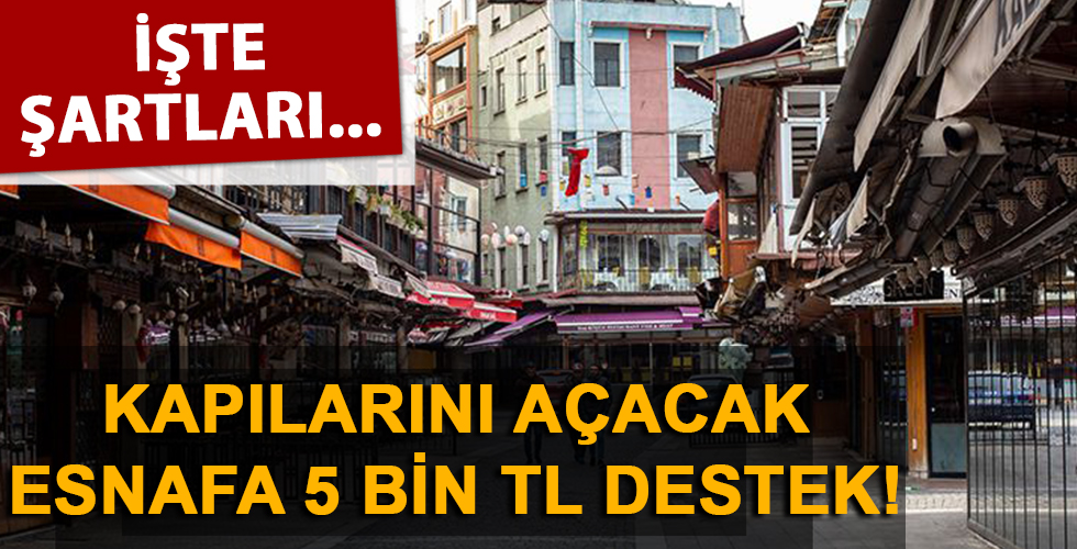 Kapılarını açacak esnafa 5 bin lira! İşte şartları...