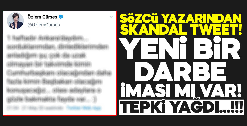 Sözcü yazarı Özlem Gürses'ten skandal sözler!