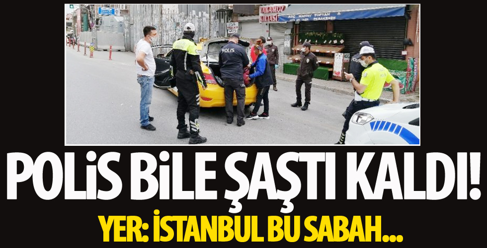 Beyoğlu'nda polis uygulamasında ilginç olay