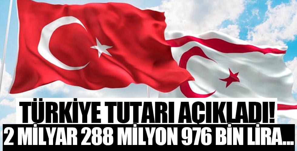 Türkiye tutarı açıkladı! 2 milyar 288 milyon 976 bin lira...