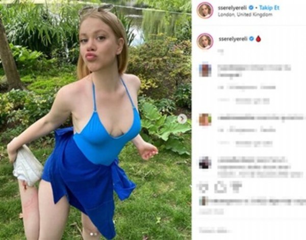 Serel Yereli bu kezde mayoyla parka gitti!
