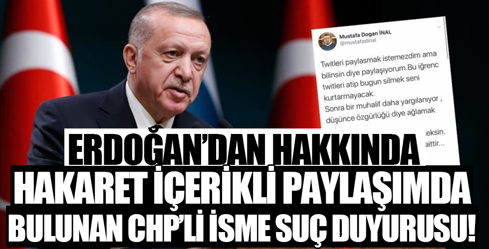 Cumhurbaşkanı Erdoğan CHP'li Dila Koyurga hakkında suç duyurusunda bulundu
