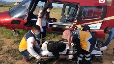 Yaylada Rahatsızlanan Çoban Ambulans Helikopterle Hastaneye Kaldırıldı