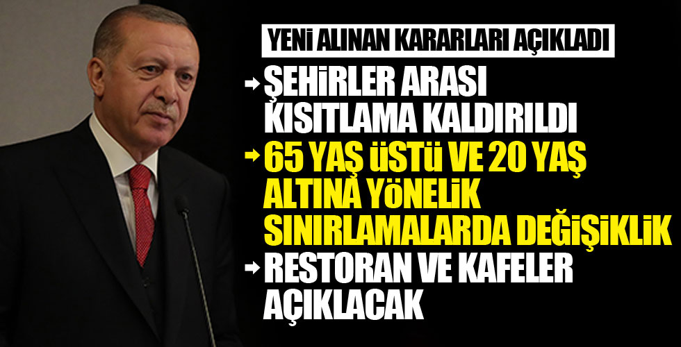 Cumhurbaşkanı Erdoğan yeni alınan kararları açıkladı.
