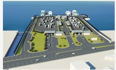 Gelibolu Yeni Feribot Terminali'nde Deniz Taş Dolgusuna Başlanıyor