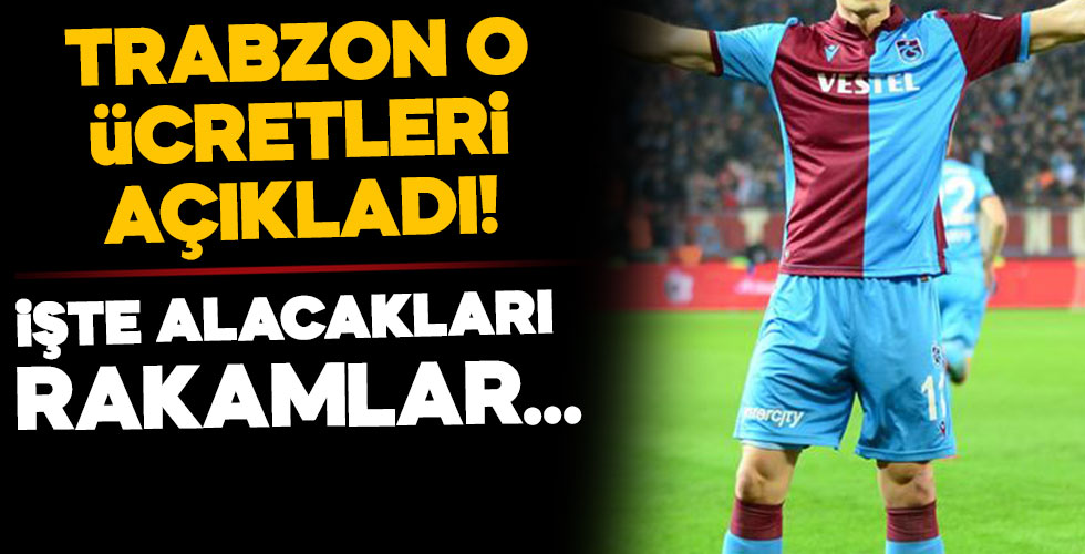Trabzonspor imza ücretlerini açıkladı!
