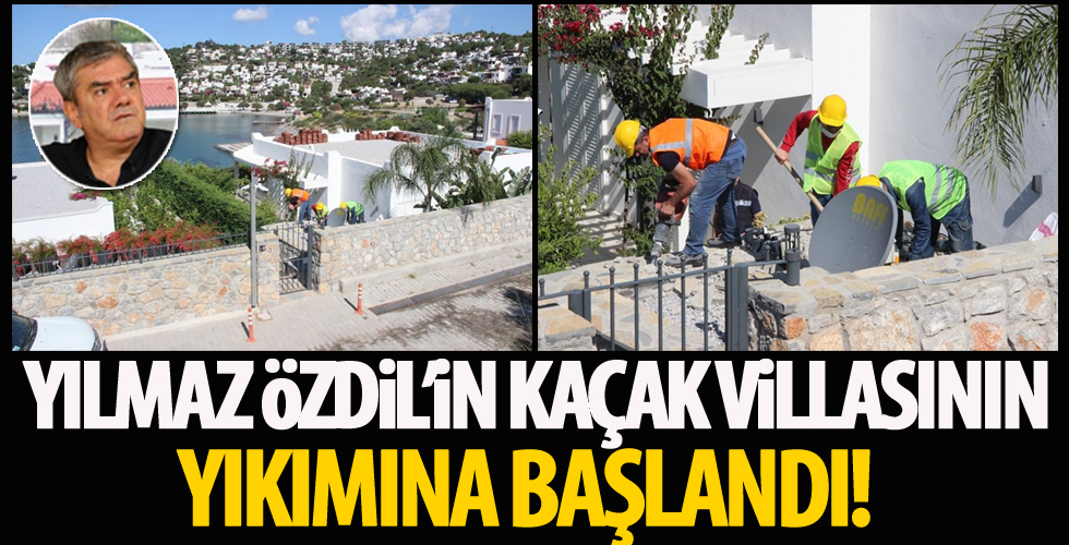 Yılmaz Özdil'in kaçak villasının yıkımına başlandı!