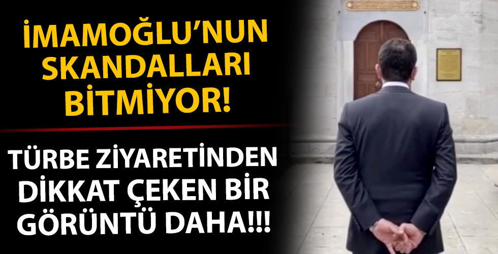 Fatih Sultan Mehmet Han'ın türbesinde dikkat çeken bir kare daha!