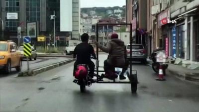 (ÖZEL) Küçük Çocuğun Canının Hiçe Sayıldığı Tehlikeli Motosiklet Yolculuğu Kamerada