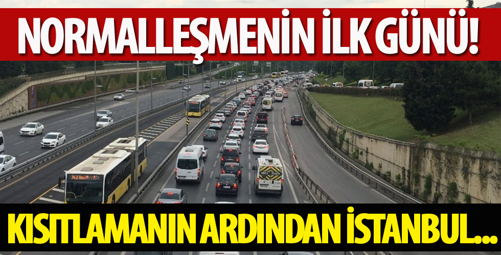İstanbul'da kısıtlamasının kalkmasıyla trafik yoğunluğu yaşandı