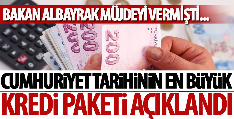 Kamu bankalarından tarihin en büyük kredi paketi!