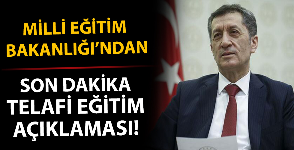 MEB'den son dakika telafi eğitim açıklaması!