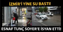 SU BASKINI - Yeni normalin ilk gününde İzmir'i yine su bastı!