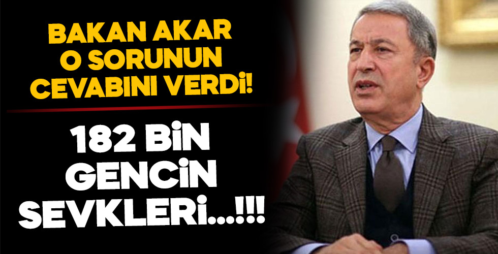 Bakan Akar o soruyu yanıladı!