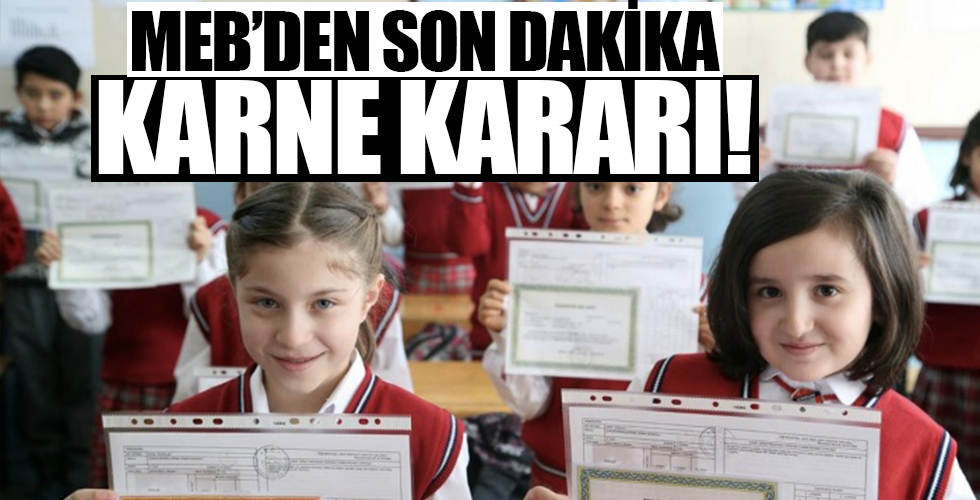MEB'den karne kararı