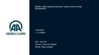 Bursa'da 'Arabalı Sinema' Etkinliği Düzenlendi