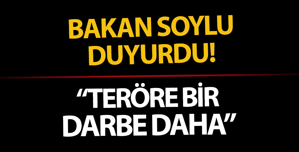 Bakan Soylu duyurdu! Teröre bir darbe daha...