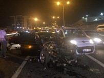 TEM'de Feci Kaza Açıklaması Makas Attı 6 Araç Birbirine Girdi