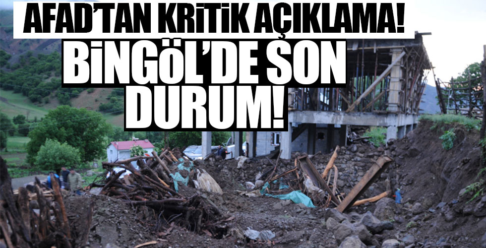 AFAD'tan açıklama geldi! Bingöl'de son durum!