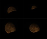 Ağrı Dağının Arkasından Çıkan Ay, Dağ İle Farklı Şekiller Aldı