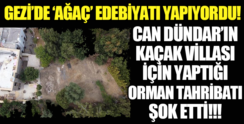Firari Can Dündar'ın villasının kaçak bölümü yıkıldı, geride ormana verdiği tahribat kaldı!