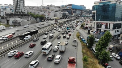 E-5'Teki Yoğun Trafik Havadan Görüntülendi
