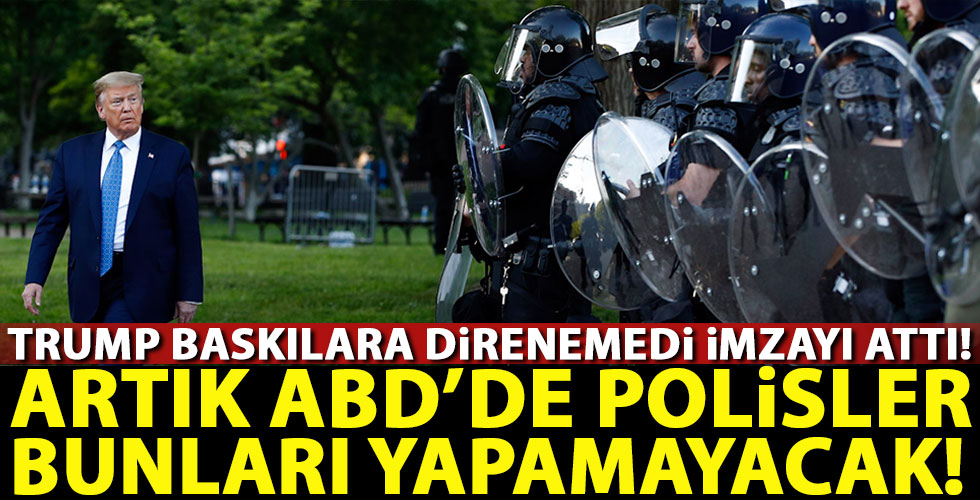 Trump imzayı attı! Artık Amerika'da polisler bunları yapamayacak!