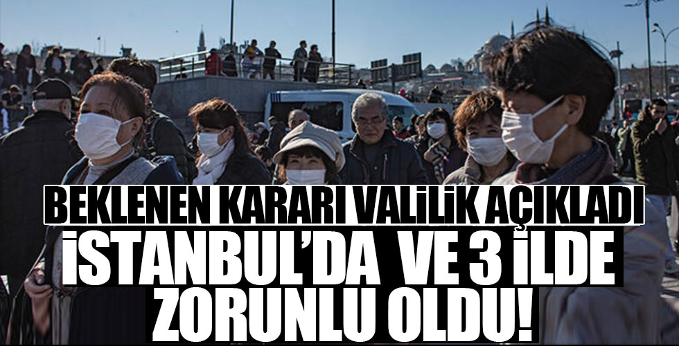 İstanbul Ankara ve Bursa'da zorunlu oldu!