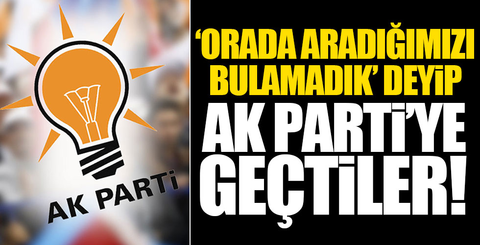 HDP'den istifa edip AK Parti'ye geçtiler!