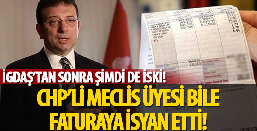 İGDAŞ'tan sonra şimdi de İSKİ! CHP'li meclis üyesi bile gelen faturaya isyan etti